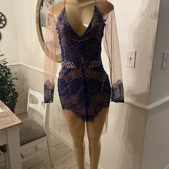 NWT  Autre Marque For Love & Lemons Blue Dress - Picture 8 of 12